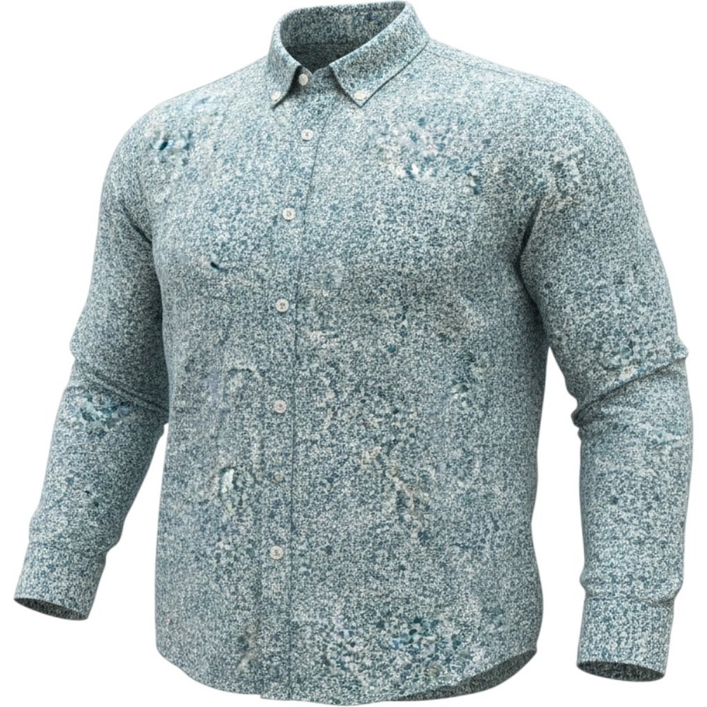 Cody James Mens XXL Blue Paisley Floral Button Up Shirt Western Cowboy Rodeo